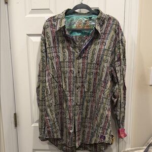 Robert Graham Multicolor Striped Men's Shirt